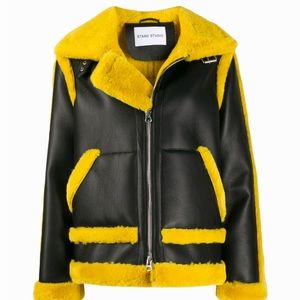 STAND STUDIO Lindsey Jacket, faux fur and leather